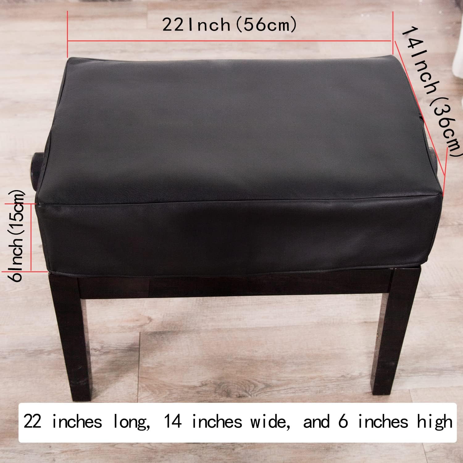 Detalle 2 de mooson MO-ST-COVER Adjustable Piano Bench Cover, Waterproof and Scratch-Resistant