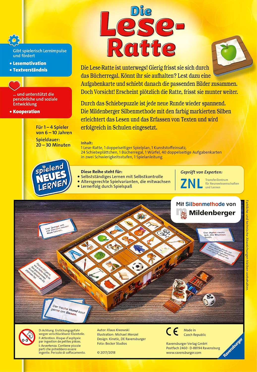 Detalle 2 de Ravensburger Kinderspiel Ratte – Lernspiel ab 6 Jahre