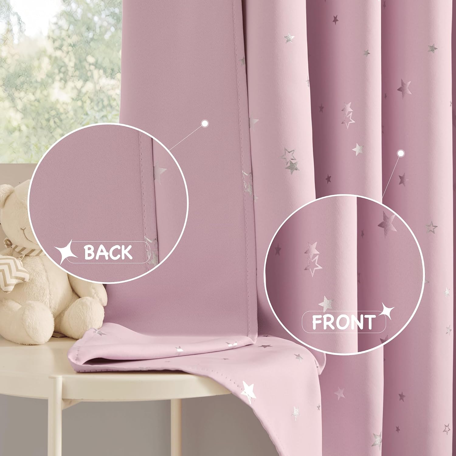 Thumbnail 5 de Pony Dance star blackout curtains 52 x 72in