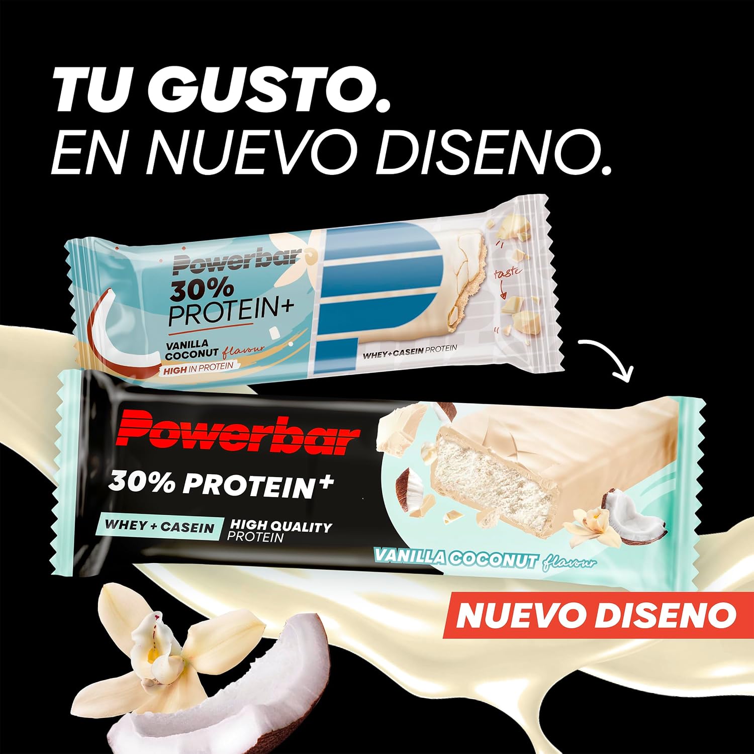 Thumbnail 1 de PowerBar Protein Plus 30% Vanilla Coconut, Pack de 15 Barras 🥥