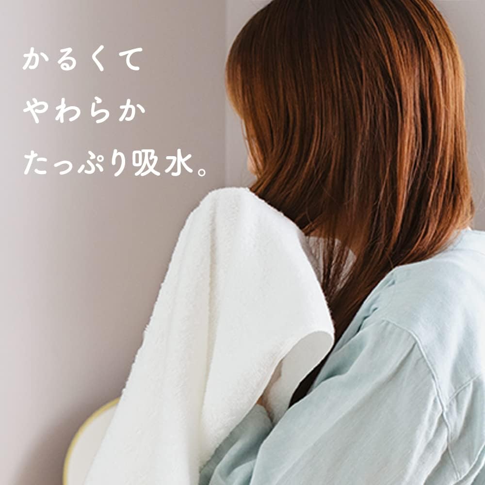 Detalle de タオルファクトリーラボ『エアリー』フェイスタオル5枚セット 綿100%・約34×80cm・薄手