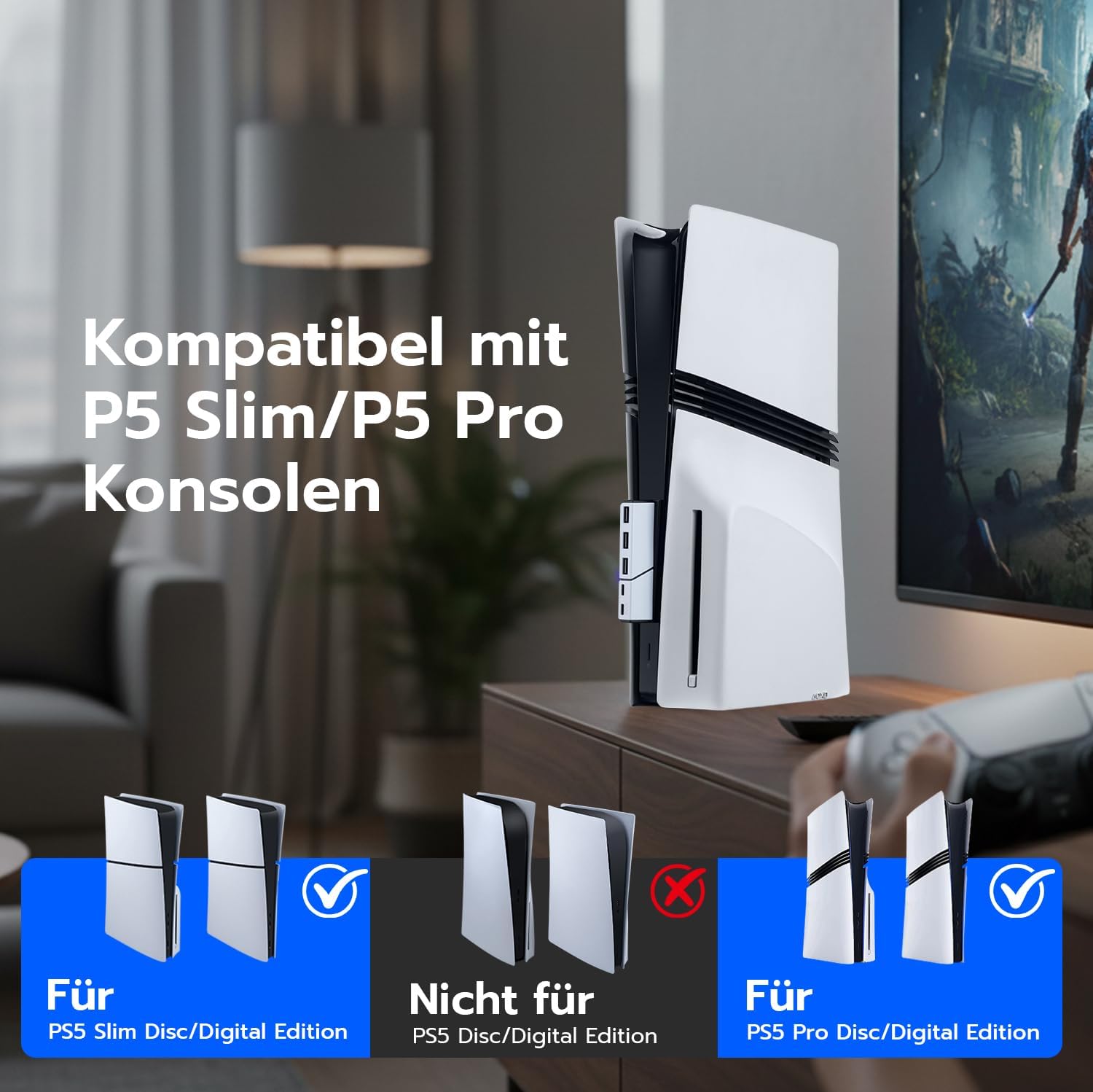 Detalle 2 de USB-Hub für PS5 Slim mit 5 Ports