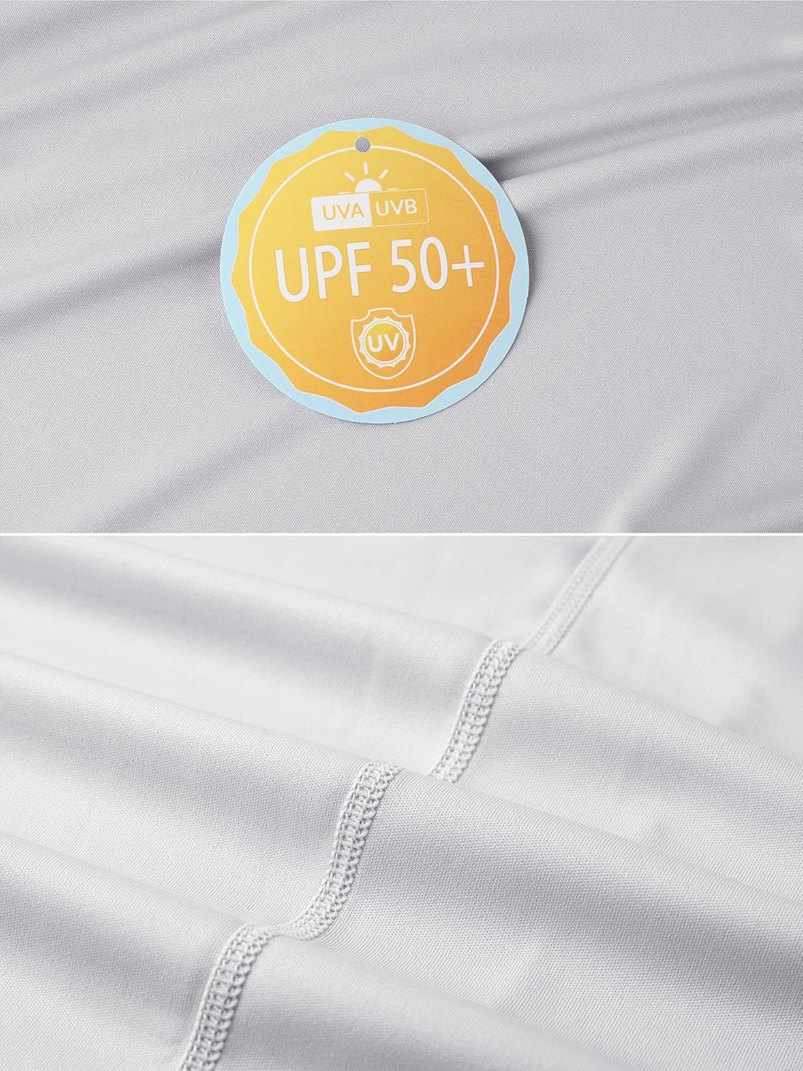 Detalle 2 de Peakwell Men's UPF 50+ Sun Protection Long Sleeve Hooded Rash Guard