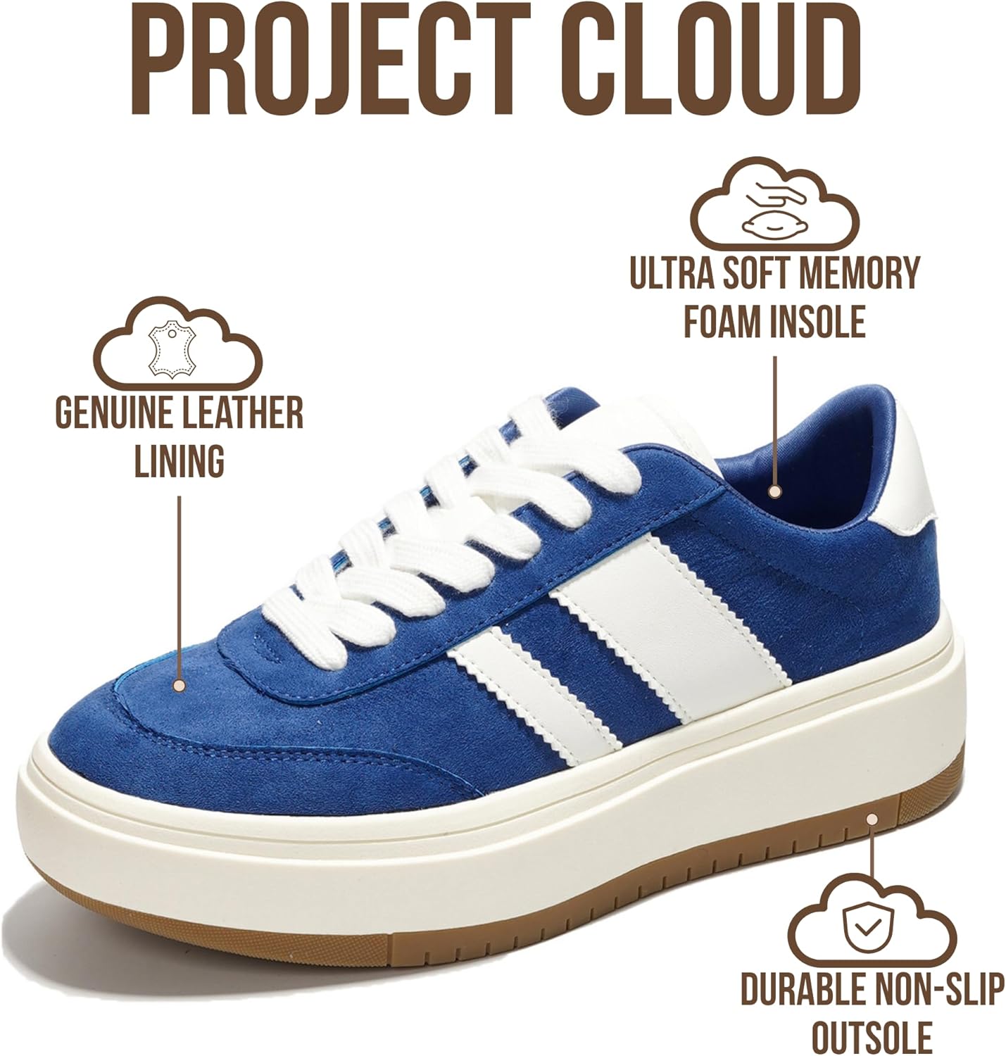 Thumbnail 2 de Project Cloud Platform Sneakers for Women — Lightweight Memory Foam Insole with Platform Sole