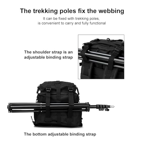 Thumbnail 4 de smallrun Mochilas Tácticas Militares 45L (MOLLE) impermeable de 5 compartimentos