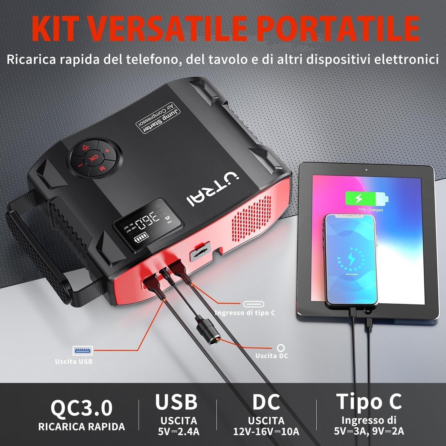 Thumbnail 5 de UTRAI Avviatore Batteria 8000A