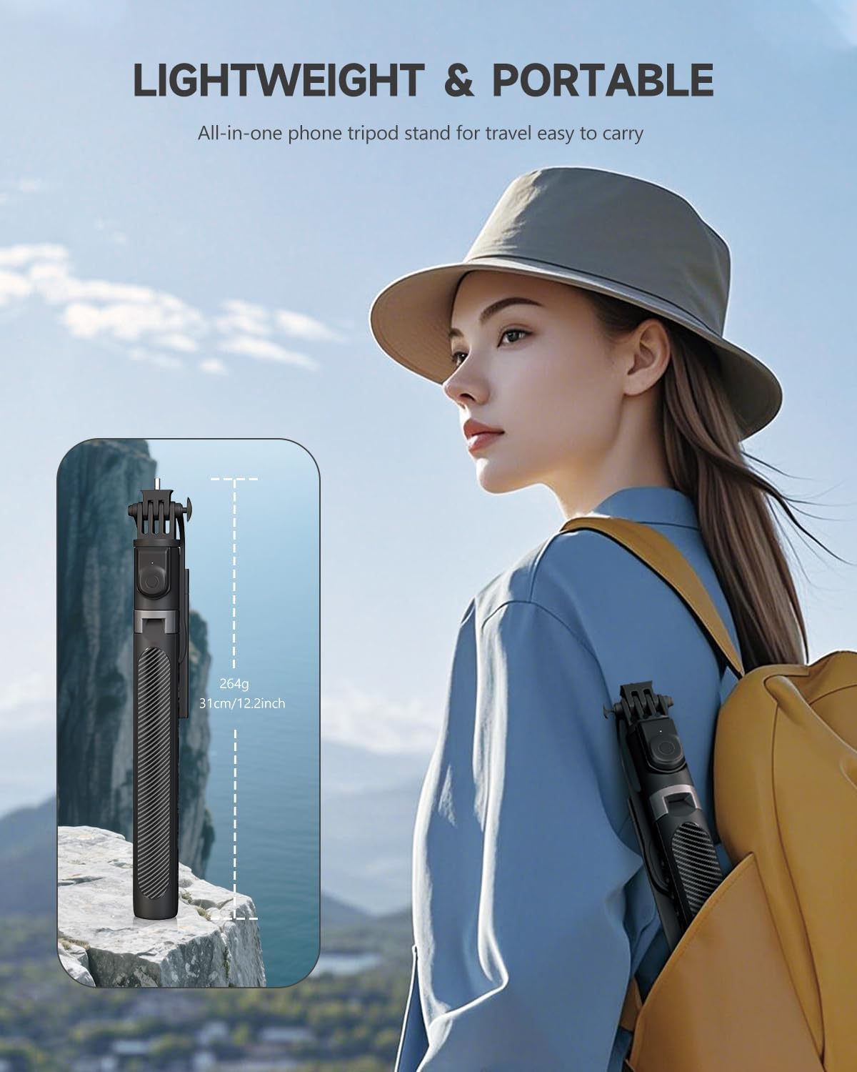 Thumbnail 5 de RISEOFLE 180cm Phone Tripod with Wireless Remote