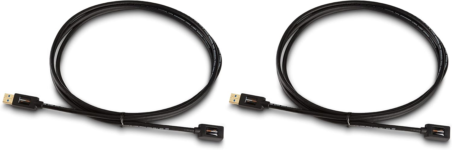 Thumbnail 3 de Amazon Basics 2-Pack USB-A 3.0 Extension Cables (1.8 m)