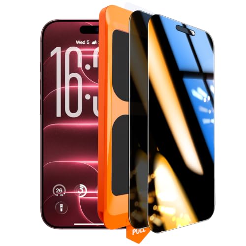 Detalle de TOCOL Privacy-Schutzfolie für iPhone 18 Pro 6,3 Zoll – militärischer Schutz, einfache Montage