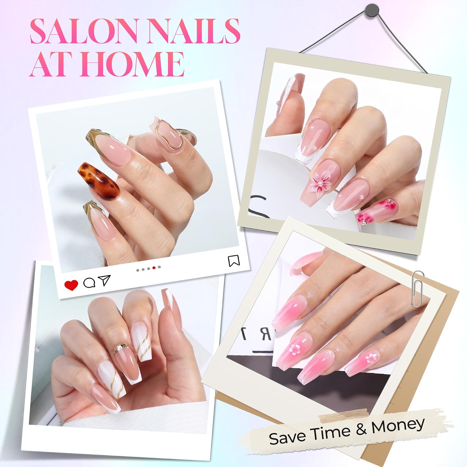 Thumbnail 1 de Luckyfairy Coffin Nail Tips, 15 Sizes