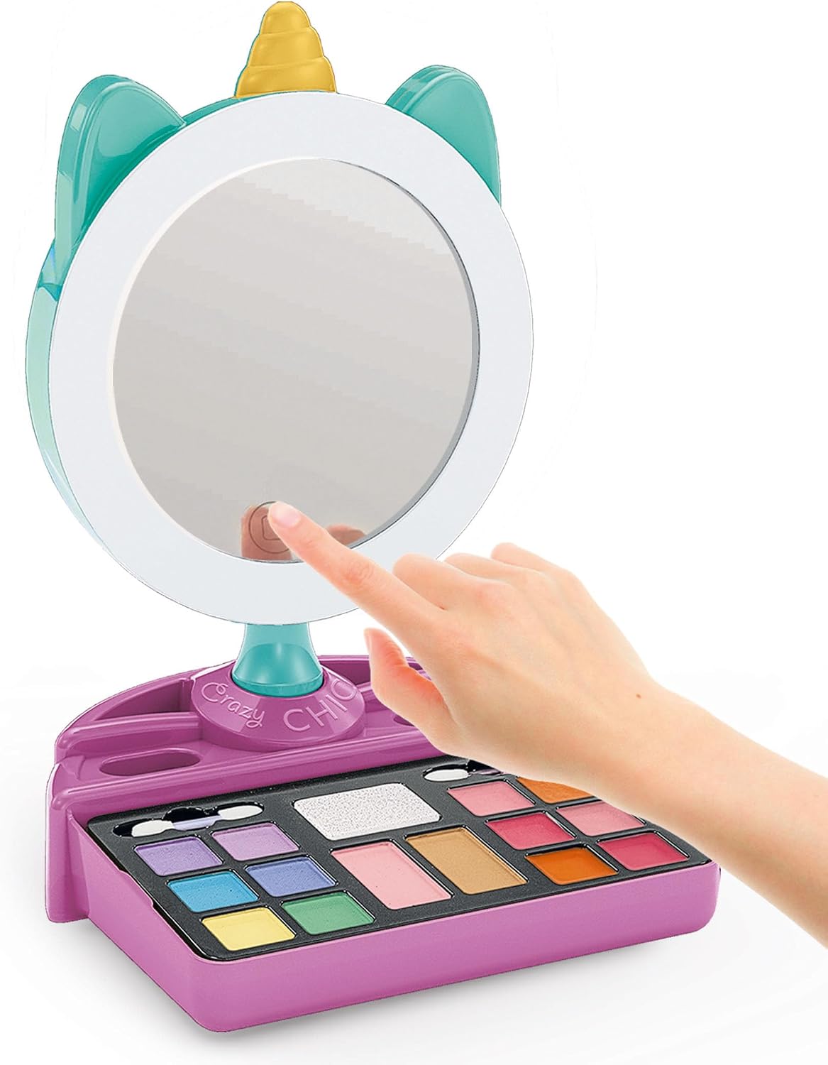 Thumbnail 3 de Clementoni Make-up-Spiegel Deluxe – Rundschminkspiegel mit Beleuchtung, integrierter Make-up-Palette und Ablagen