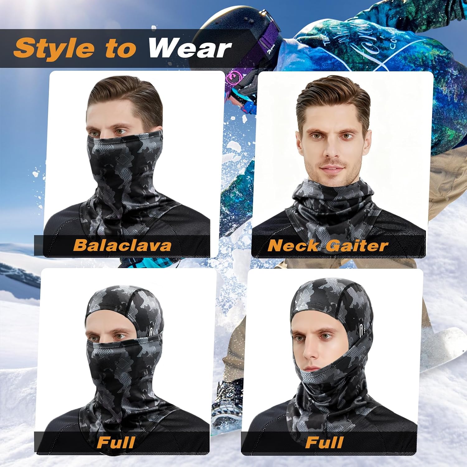 Detalle 1 de HEGGCOOE Ski Mask Balaclava