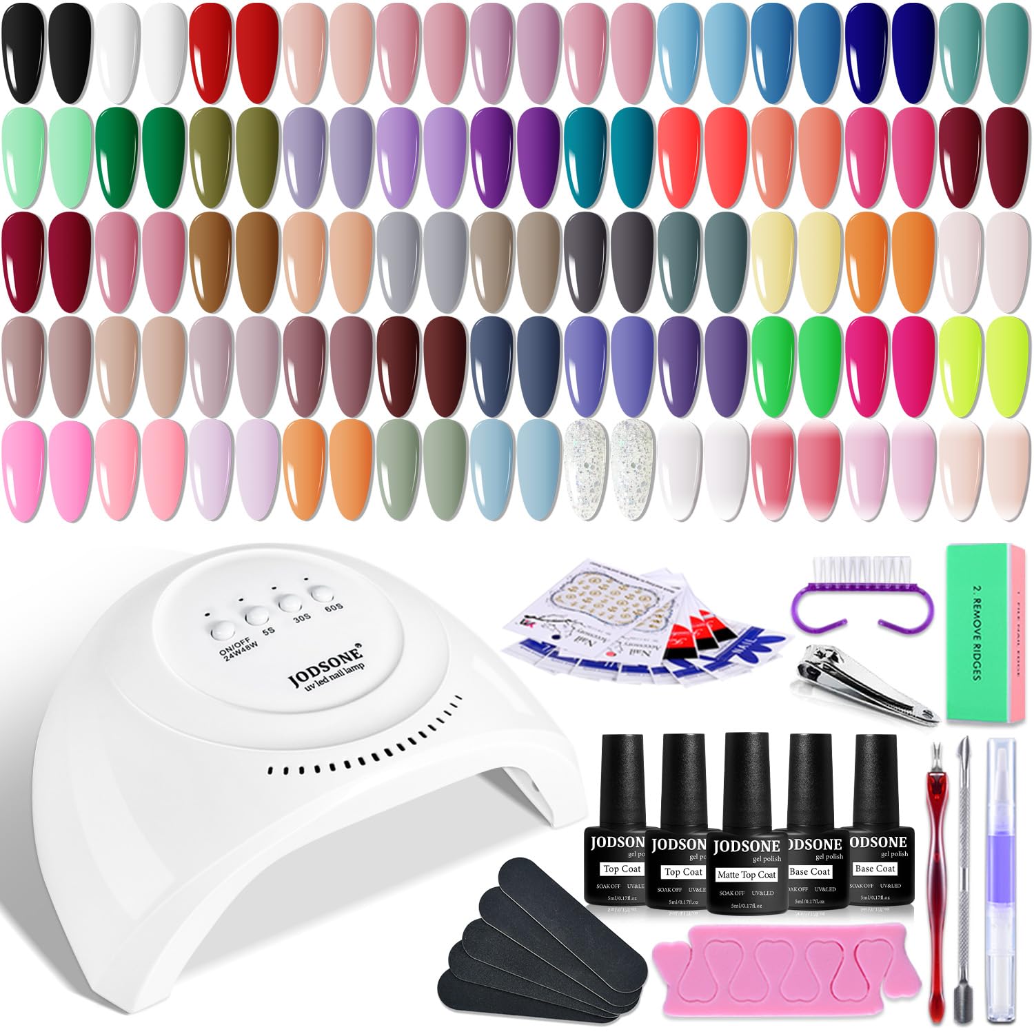 Detalle de JODSONE 60-Piece Gel Nail Kit with UV Lamp