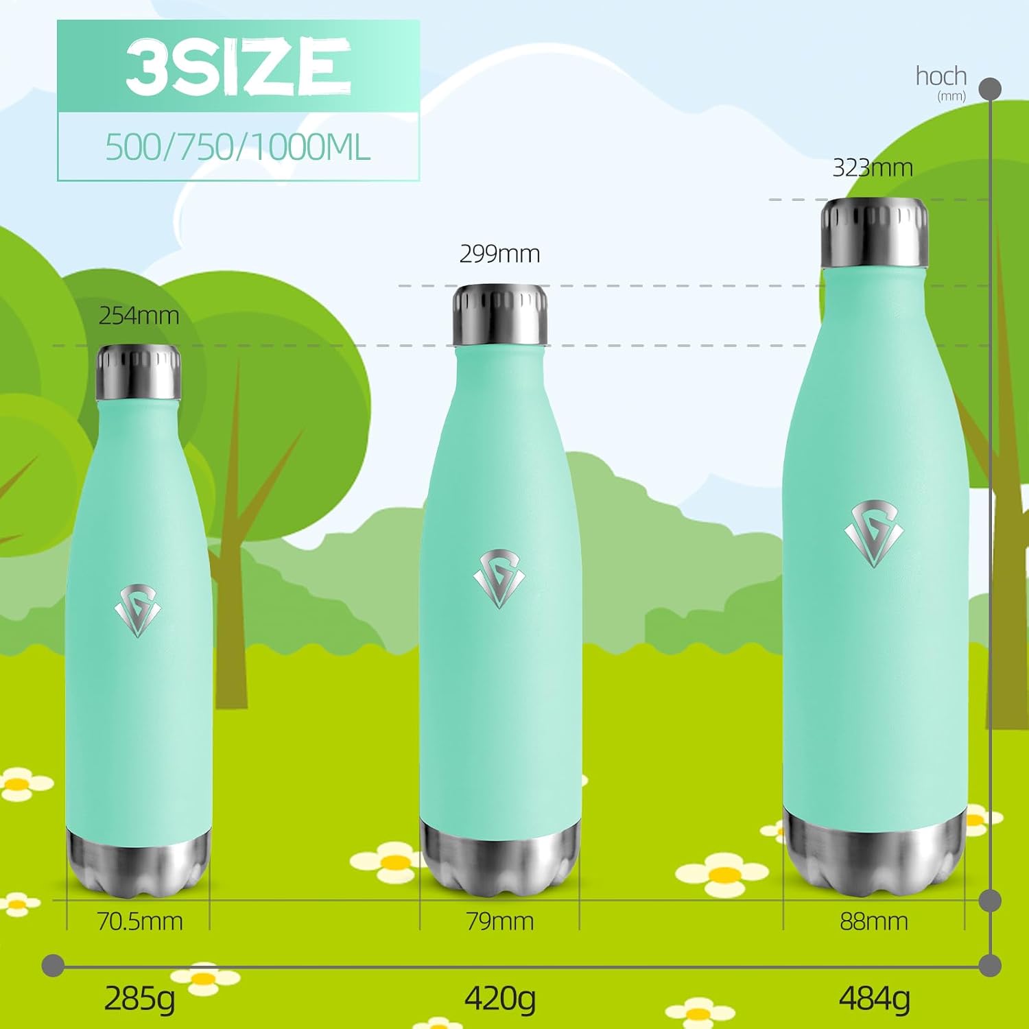Detalle 2 de Borraccia termica 500 ml 🥤