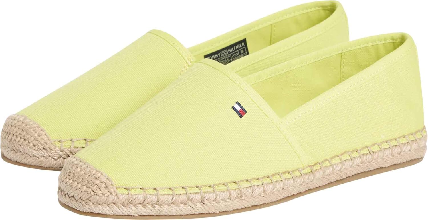 Thumbnail 3 de Tommy Hilfiger Flag Canvas Espadrille Fw0fw08541, Espadrillas Donna in Green (Lime Zing) – 37 EU