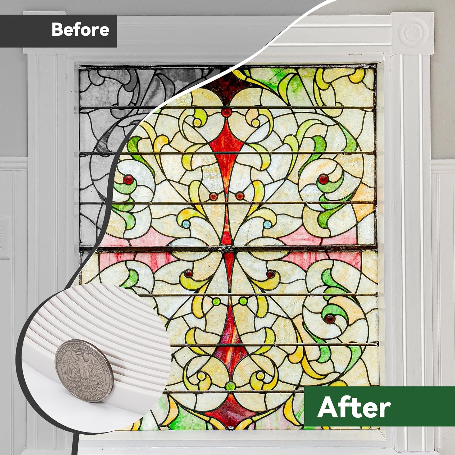 Thumbnail 4 de JSIWOTH 16M Peel and Stick Moulding Trim – White Paintable PVC Self-Adhesive Wall Trim (1 cm × 0.25 cm)
