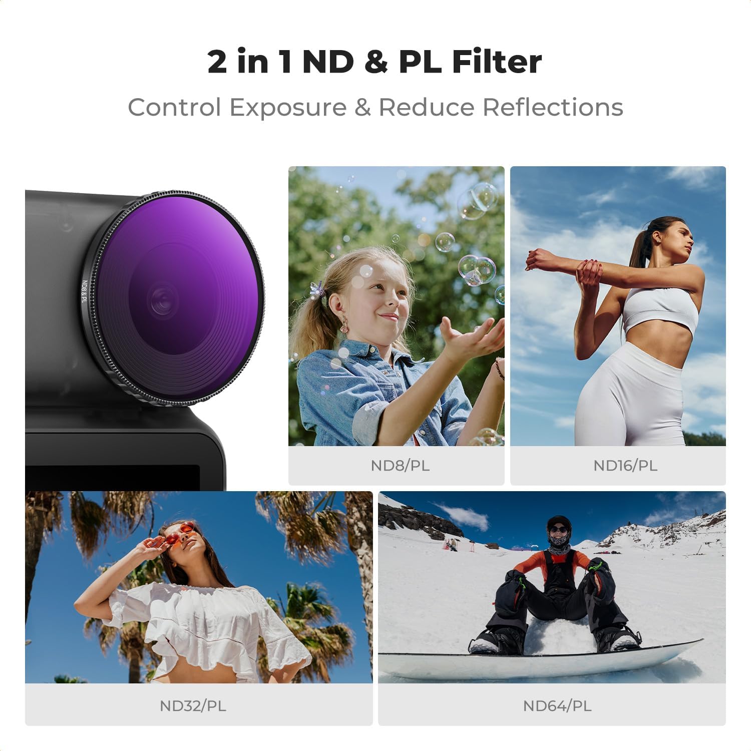 Detalle de Set filtri ND8/ND16/ND32 e CPL per DJI Osmo Nano di K&F CONCEPT