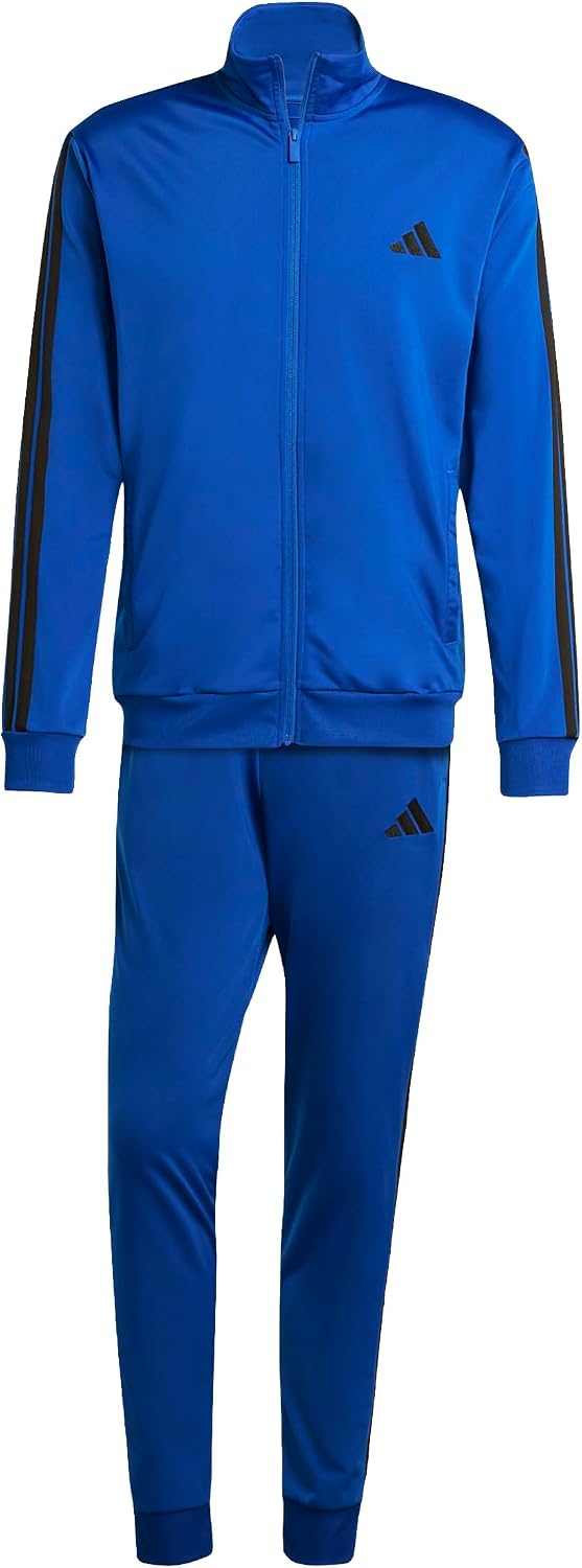 Detalle 2 de adidas Basic męski dres trykotowy z 3 paskami i regulowaną talią
