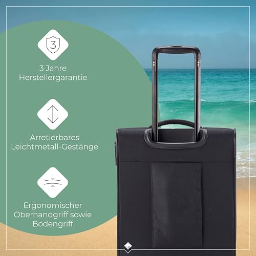 Detalle de Travelite CHIOS Handgepäck Koffer S – 55 x 39 x 20 cm, 2,4 kg, leicht