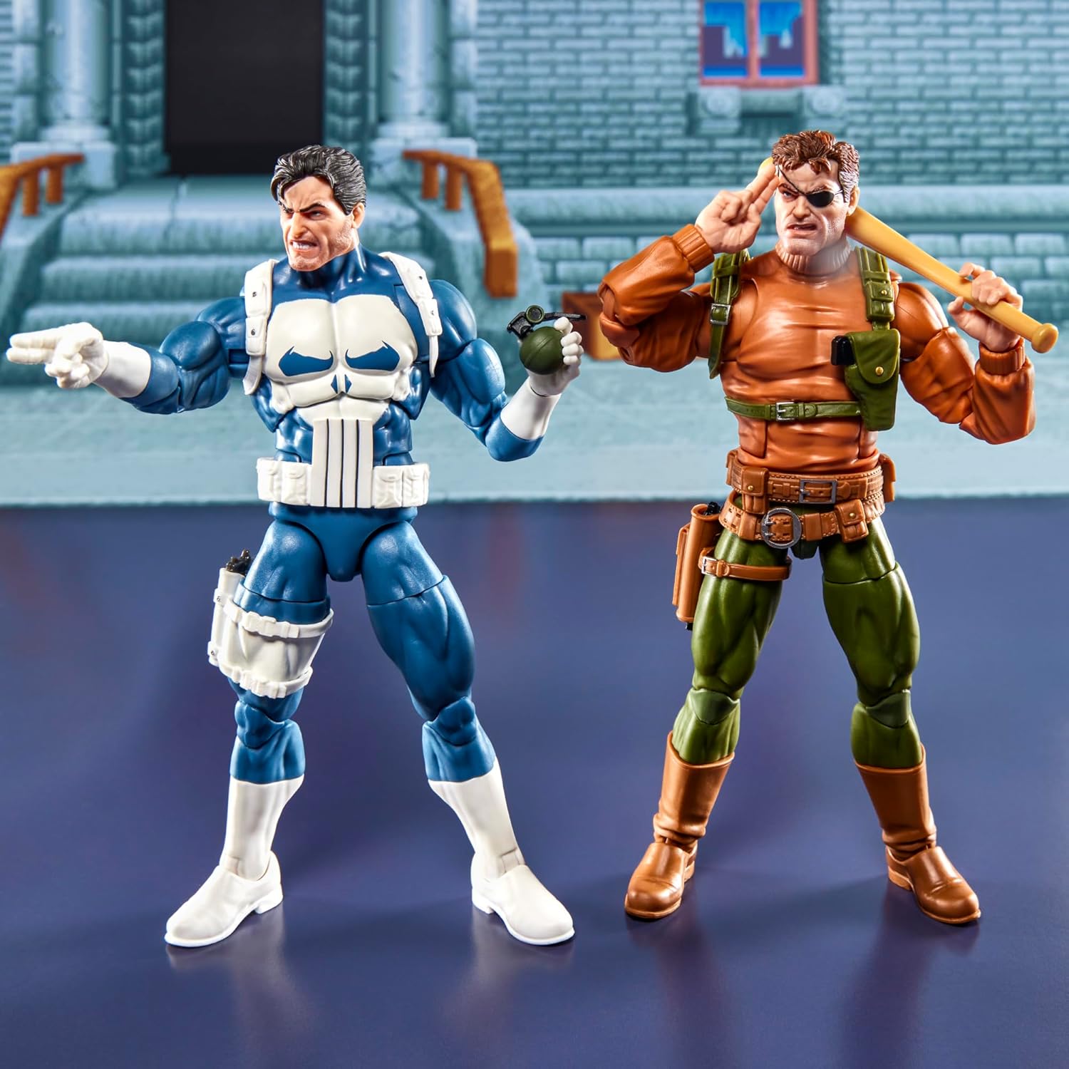 Detalle 2 de Marvel Legends Gamerverse Punisher & Nick Fury 6-Inch