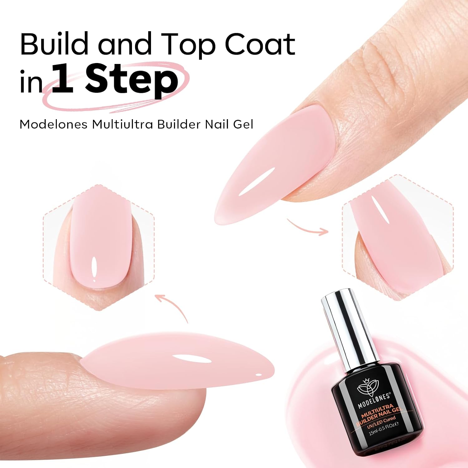 Detalle 2 de modelones Builder Nail Gel No Top Coat
