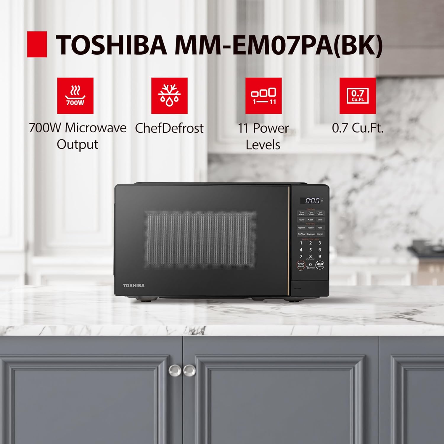 Detalle de TOSHIBA MM-EM07PA 700W Microwave