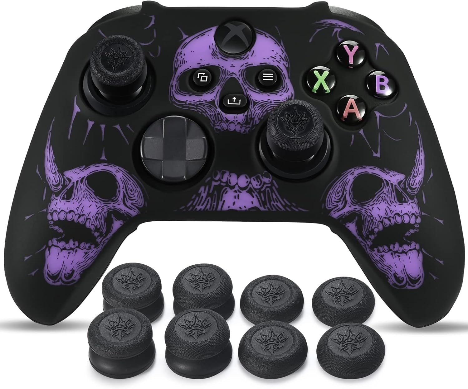 Detalle de Yorha Silikon-Hülle mit Pro Daumen-Grips für Xbox Series X|S Controller – Lila