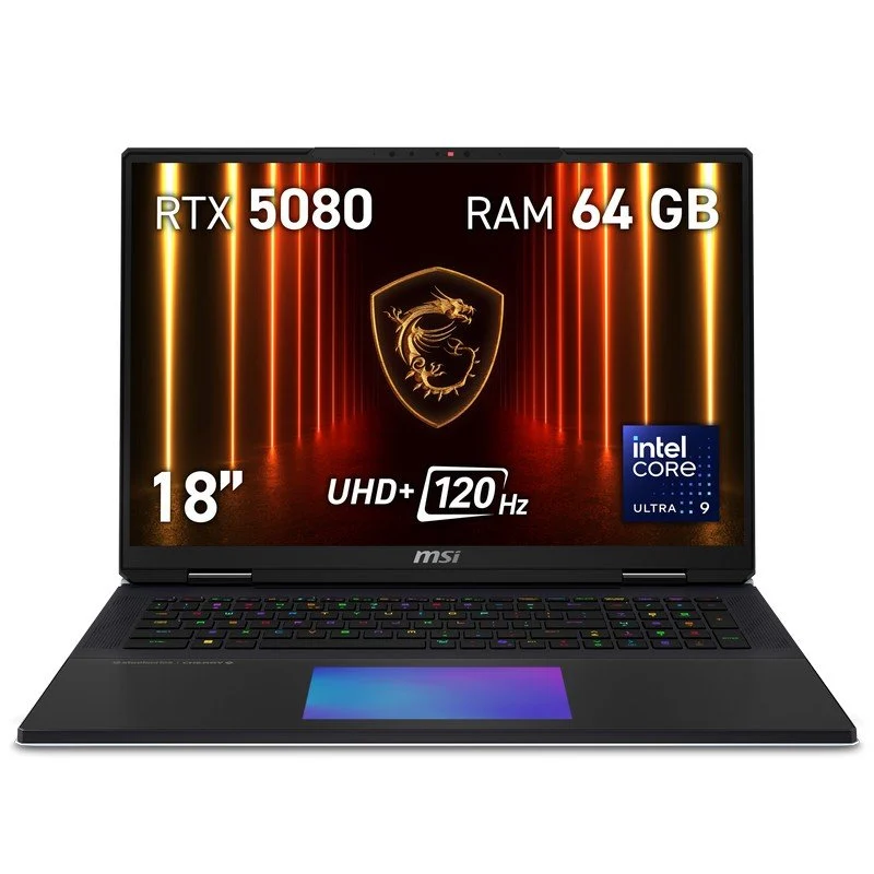 Detalle de MSI Titan 18 HX AI MiniLED Laptop 💻 64GB, RTX 5080