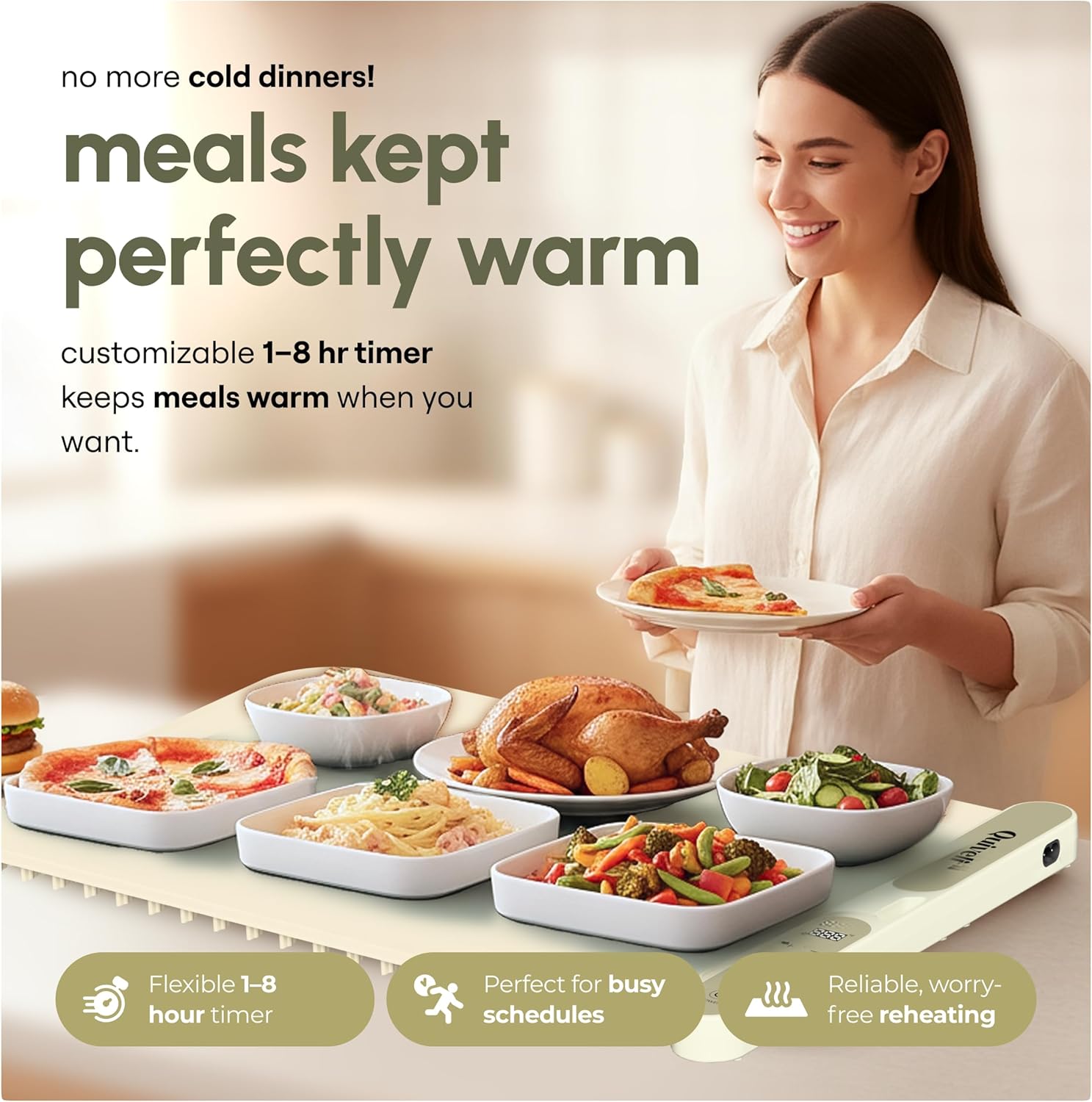 Detalle 2 de Quiveli Plateful Food Warming Mat 24x15"
