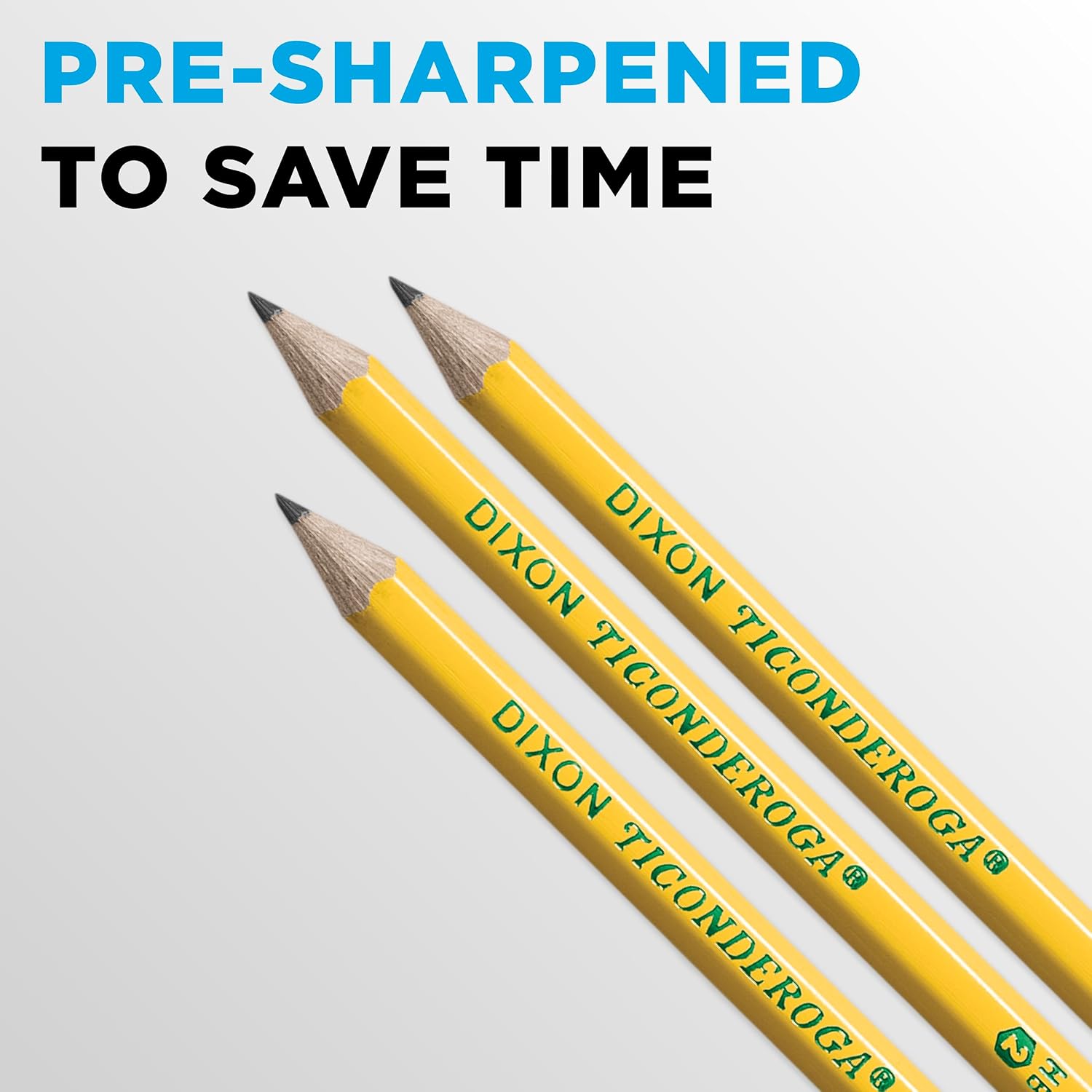 Detalle 2 de Ticonderoga Wood-Cased Pencils, Pre-Sharpened, 2 HB Soft, Yellow, 72 Count