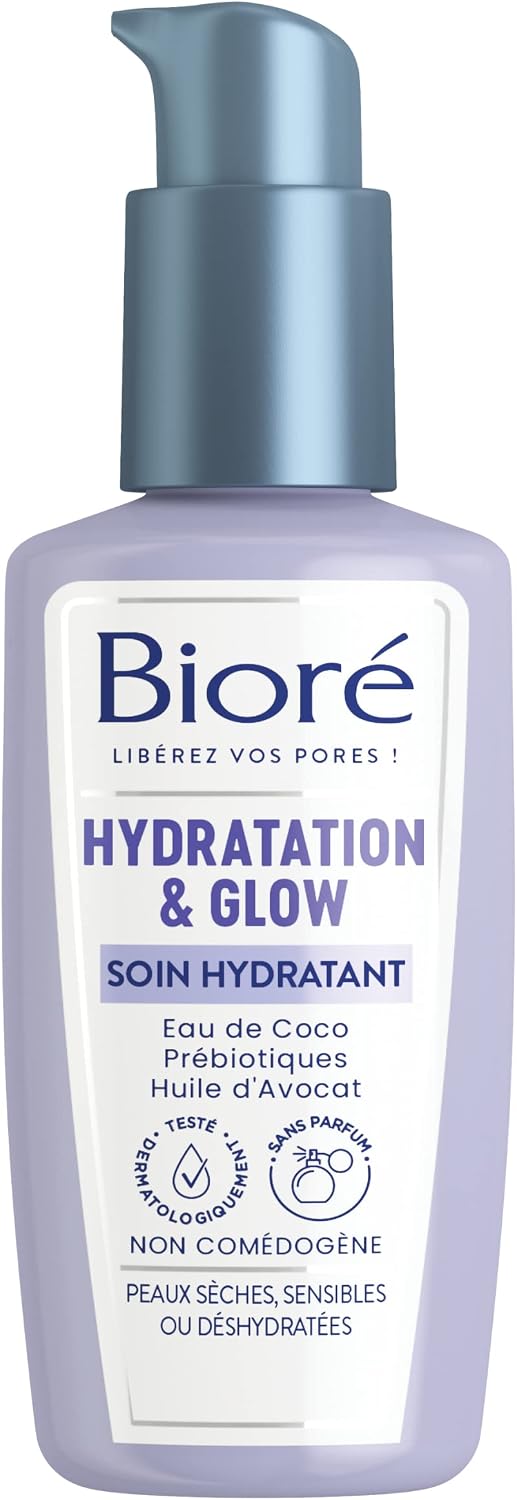 Detalle de Biore Soin Hydratant Hydratation & Glow 100ml – hydratation durable pour peaux sèches et sensibles