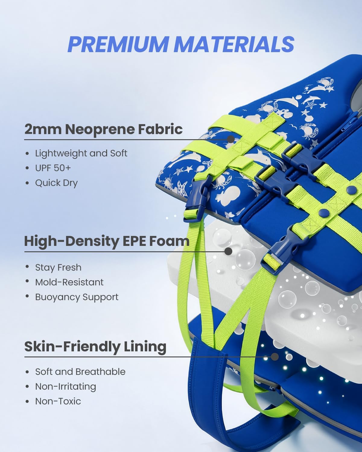 Thumbnail 5 de Gogokids Toddler Swim Vest (Kids Floaties) for Pool & Beach, Fits 2–8 Years / 22–60 lbs