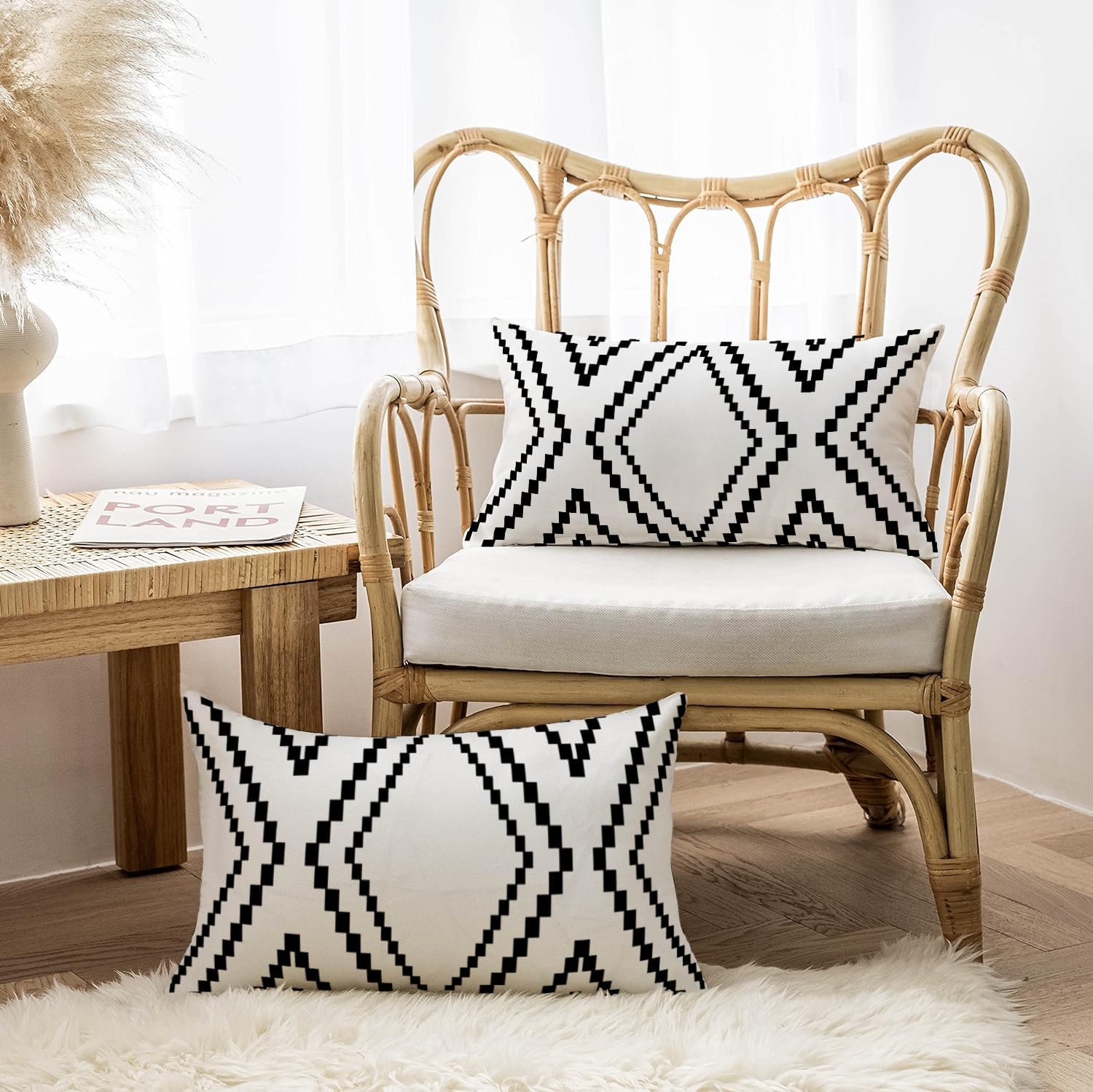 Detalle 2 de Yaofavo Outdoor Pillow Covers, 12x20 Inches