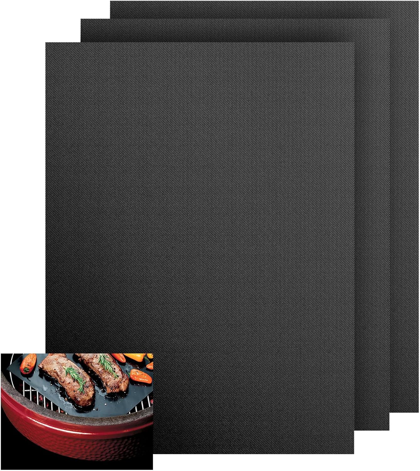 Thumbnail 6 de KitchenRaku 5 Pack BBQ Grill Mat (33x40cm) – reusable, non-stick oven liners for fan assisted ovens