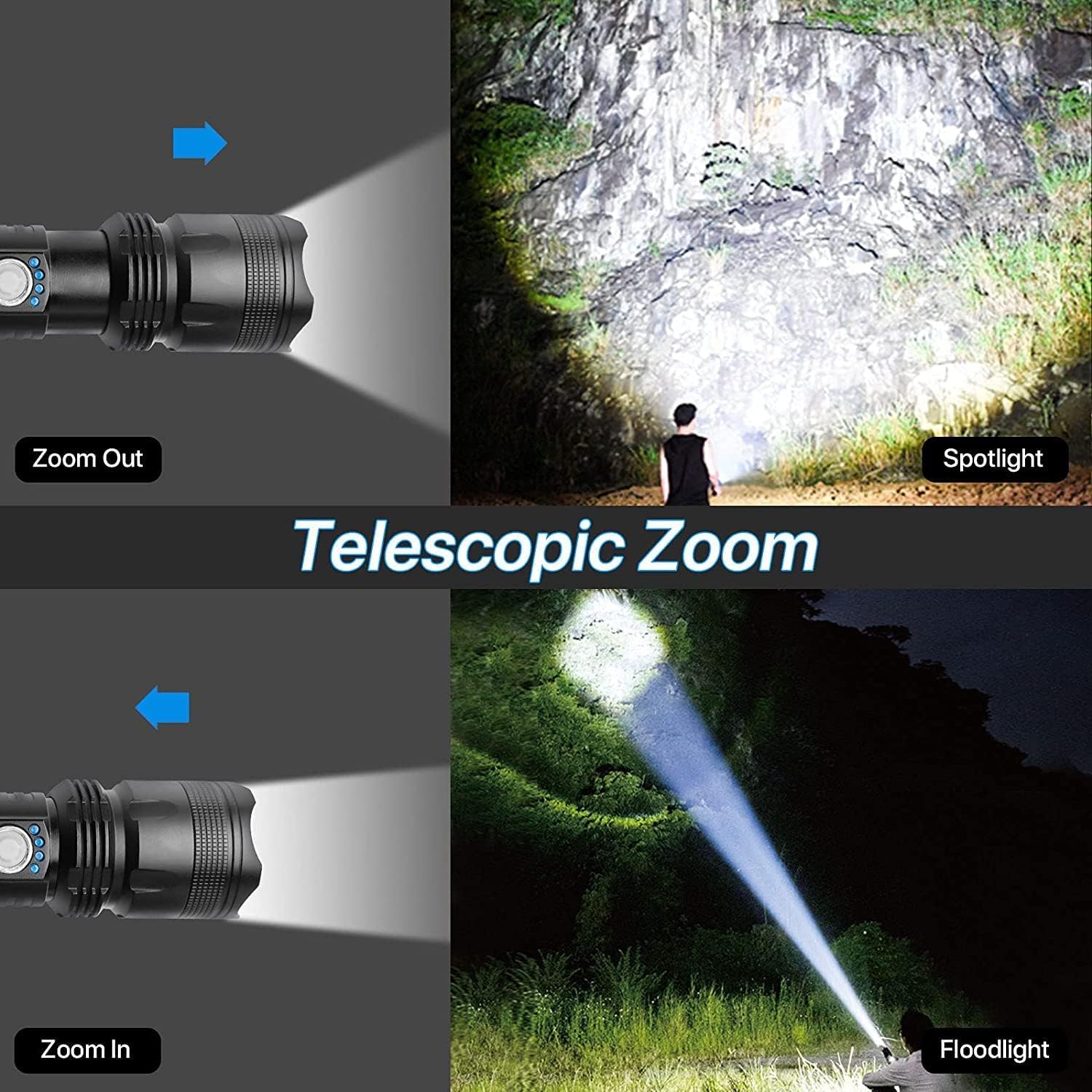 Detalle 2 de BERCOL Rechargeable Flashlight, 5 Modes