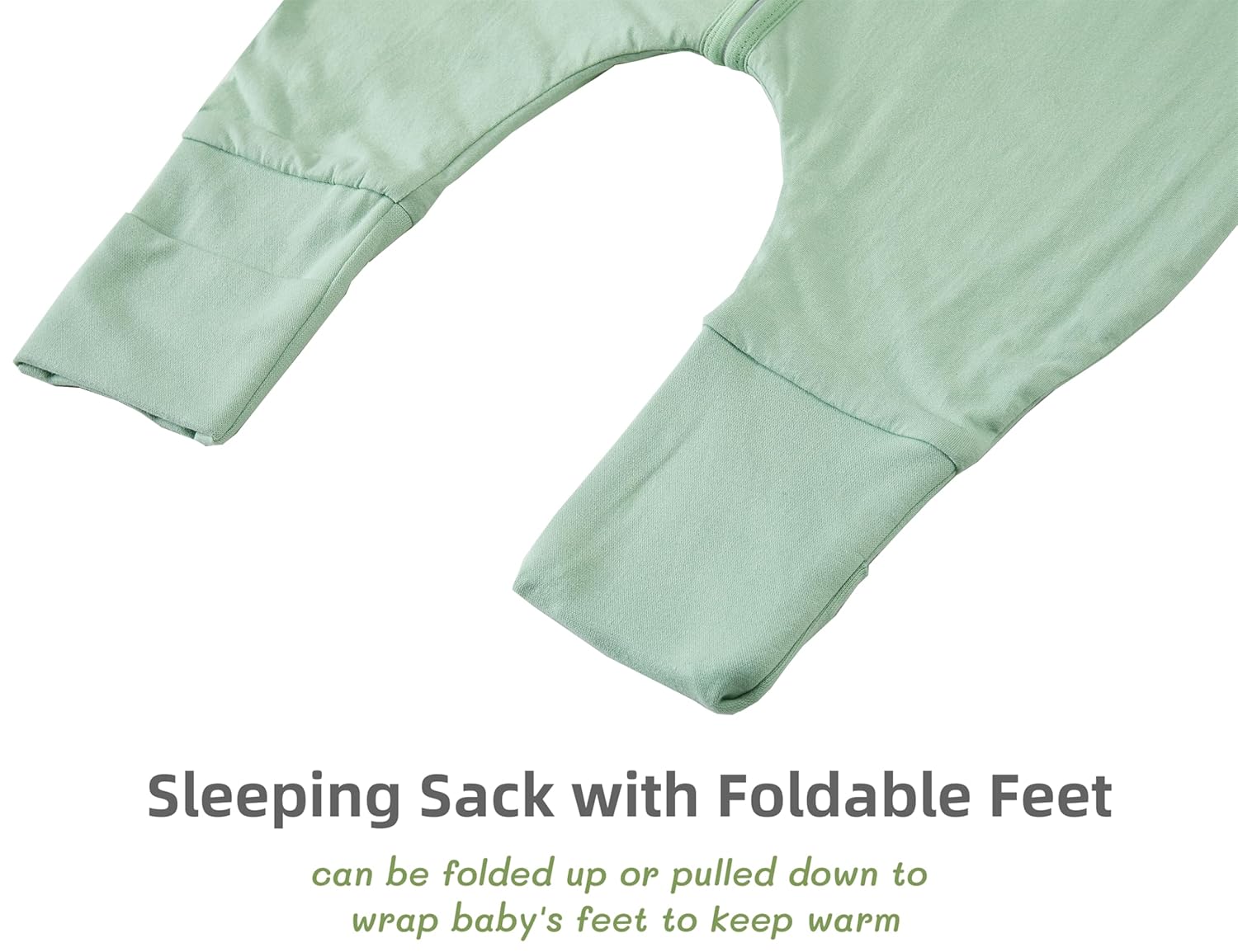Thumbnail 4 de Chilsuessy Baby Schlafsack Sommer mit Füßen 0.5 Tog – 70–100 cm, 100% Baumwolle, Grün