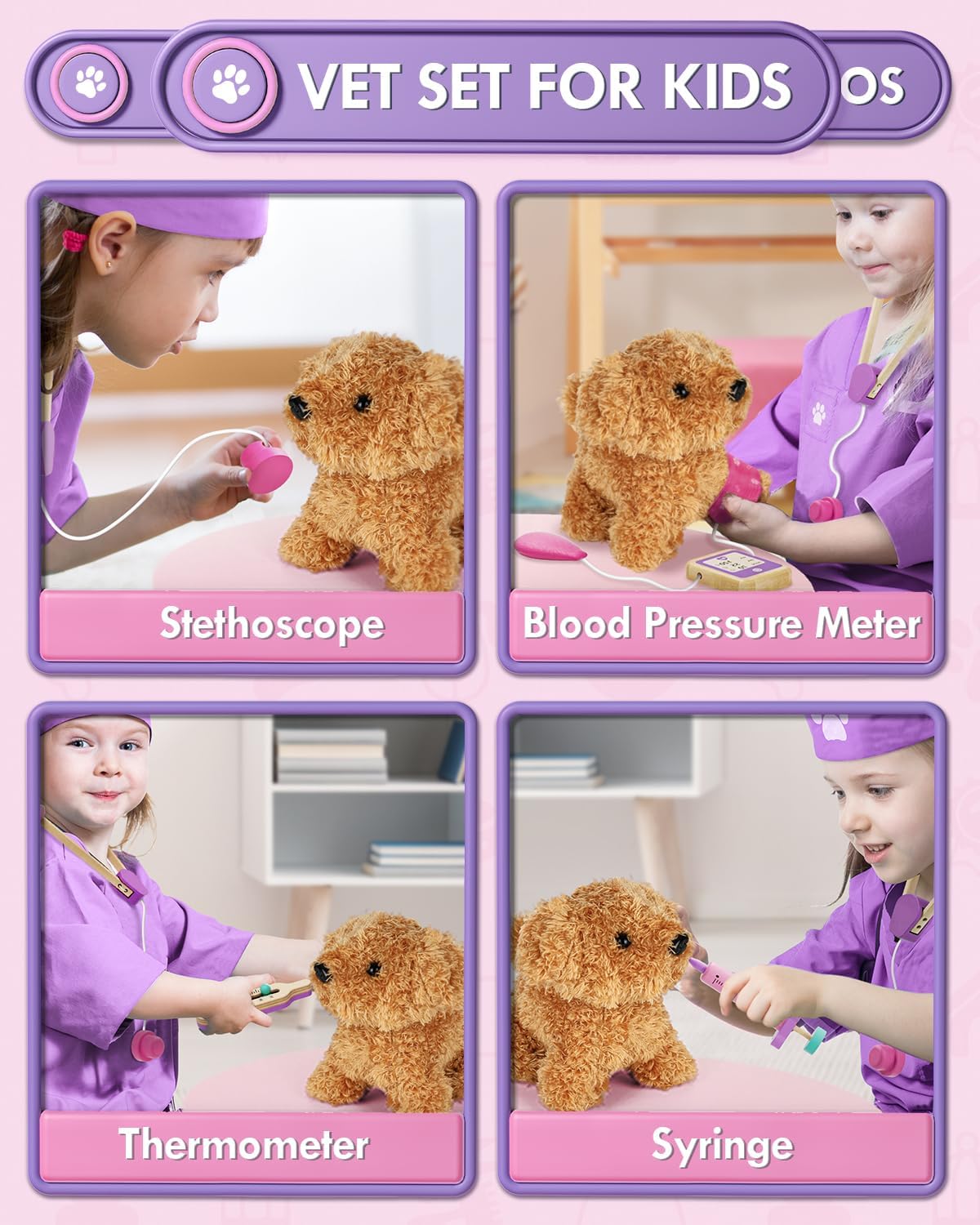 Thumbnail 1 de Doctors Set for Kids Wooden Vet Kit 21pc