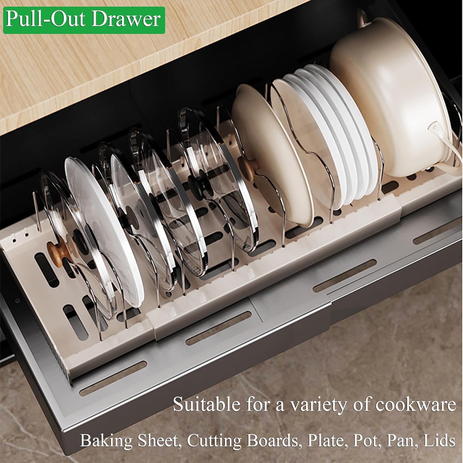 Thumbnail 6 de LICRUGU Pots and Pans Organizer 7 dividers 🍽