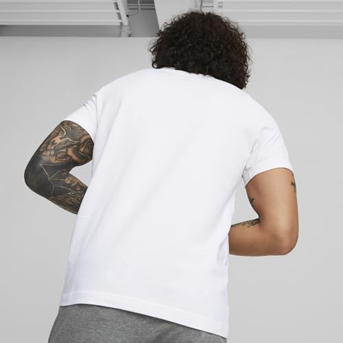 Thumbnail 2 de PUMA Ess Logo Tee camisetería de deporte con logo (algodón) – Blanco, talla M