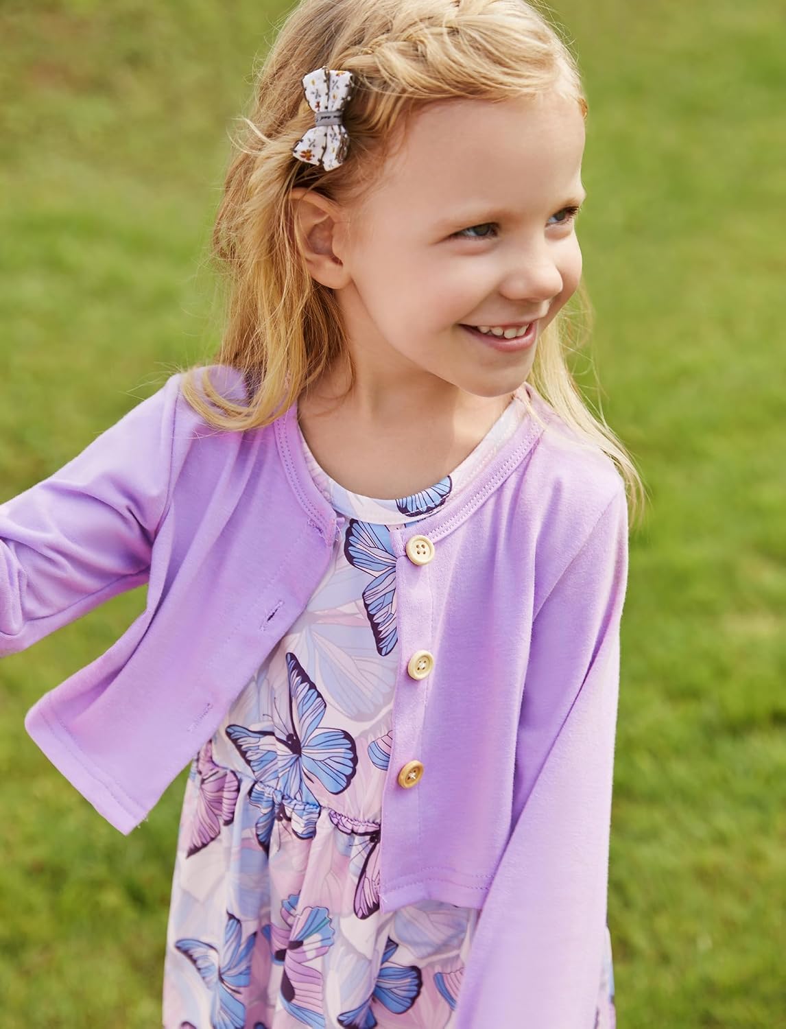 Detalle 2 de PATPAT Baby Girls Dress and Cardigan Set 2 PCS