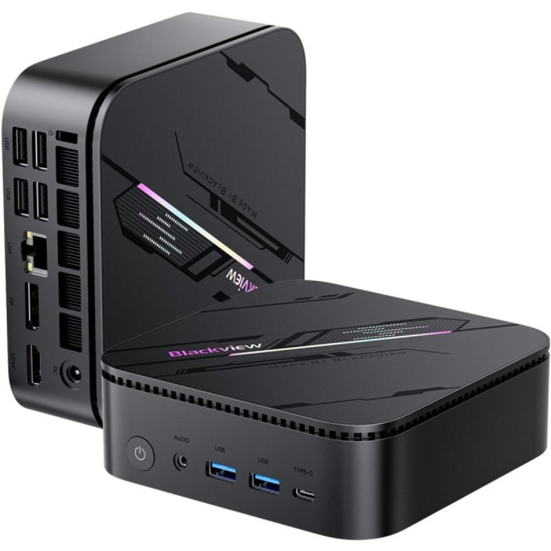 Detalle de Blackview MP100 Pro: Mini PC potente con Intel Core i5-12450H, 16 GB y 512 GB SSD