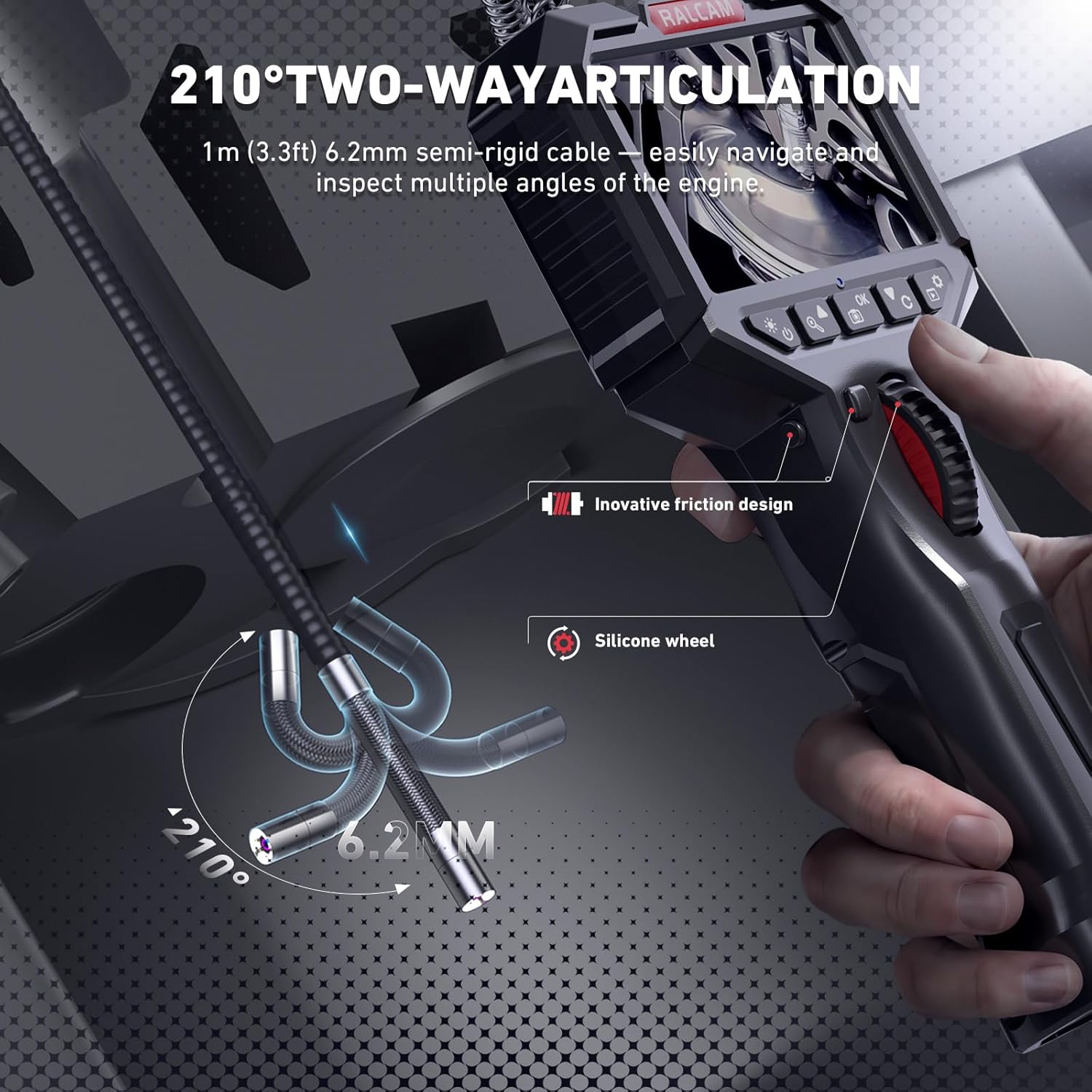 Thumbnail 1 de Ralcam 210° Rotatable Endoscope 3.5" HD 📷