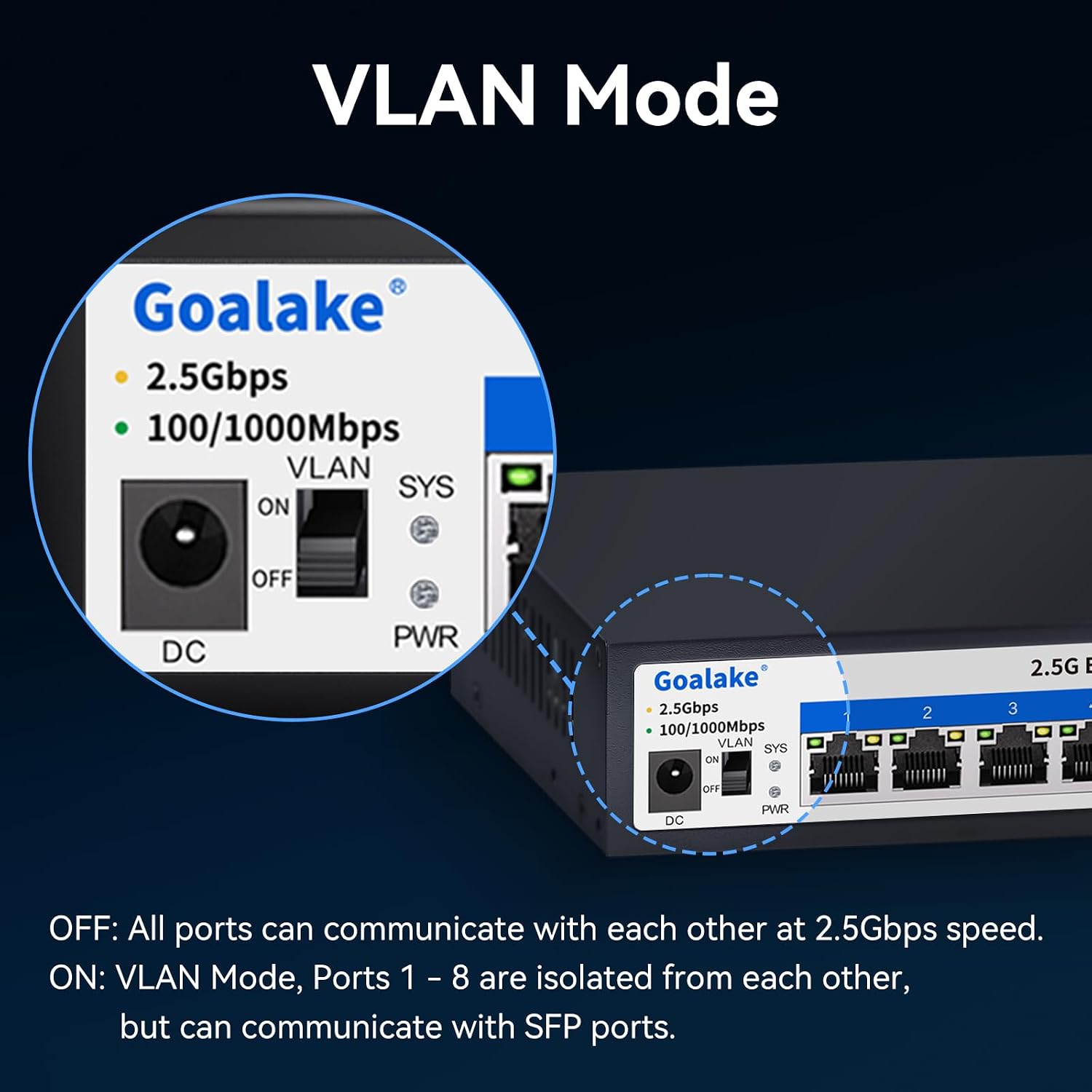 Thumbnail 2 de Goalake 8 Port 2.5G Switch with 10G SFP+