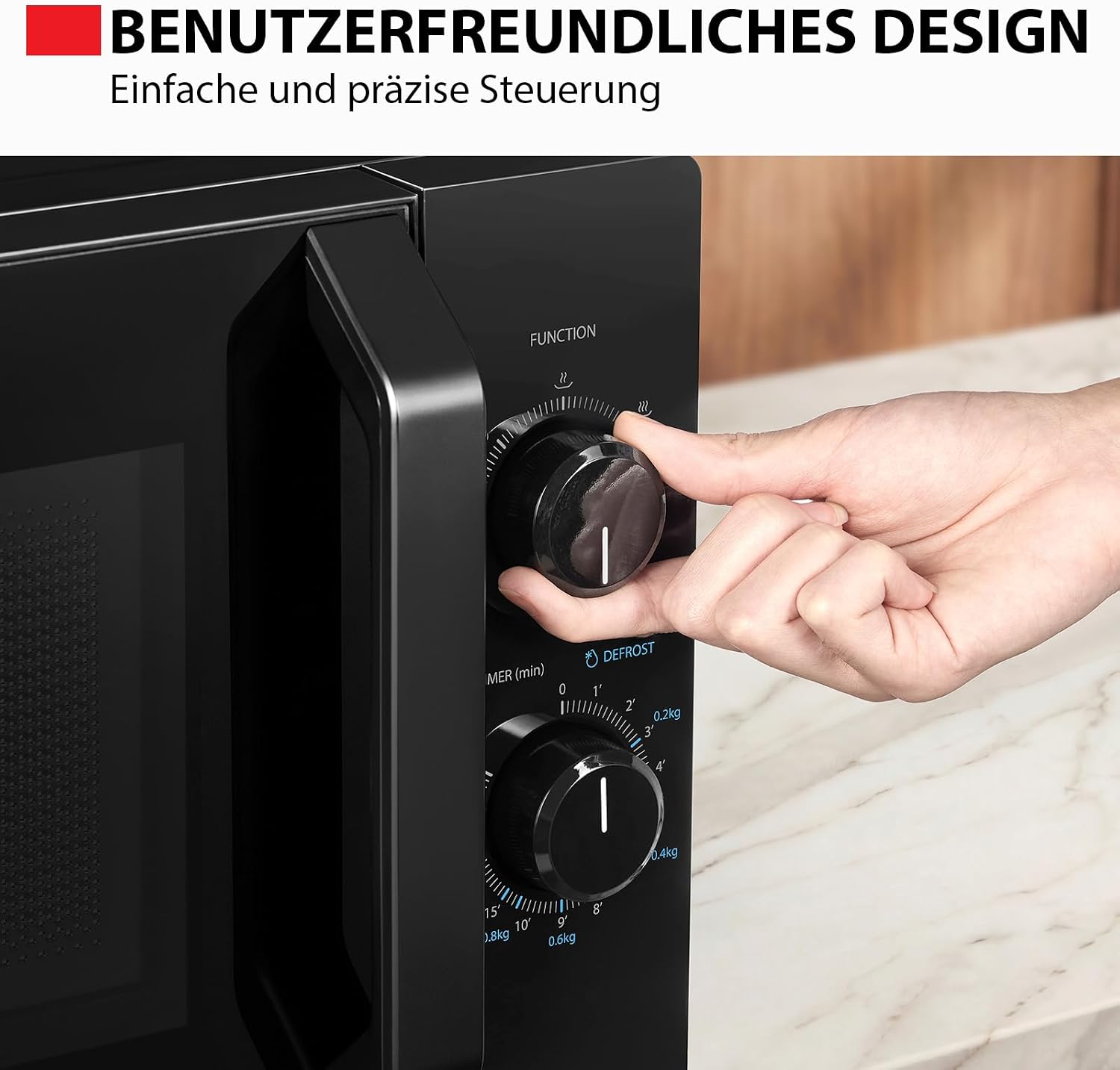 Detalle de Toshiba MW2-MM20PE(BK) Freistehend Mikrowelle – 20 L, 700 W, LED-Innenbeleuchtung