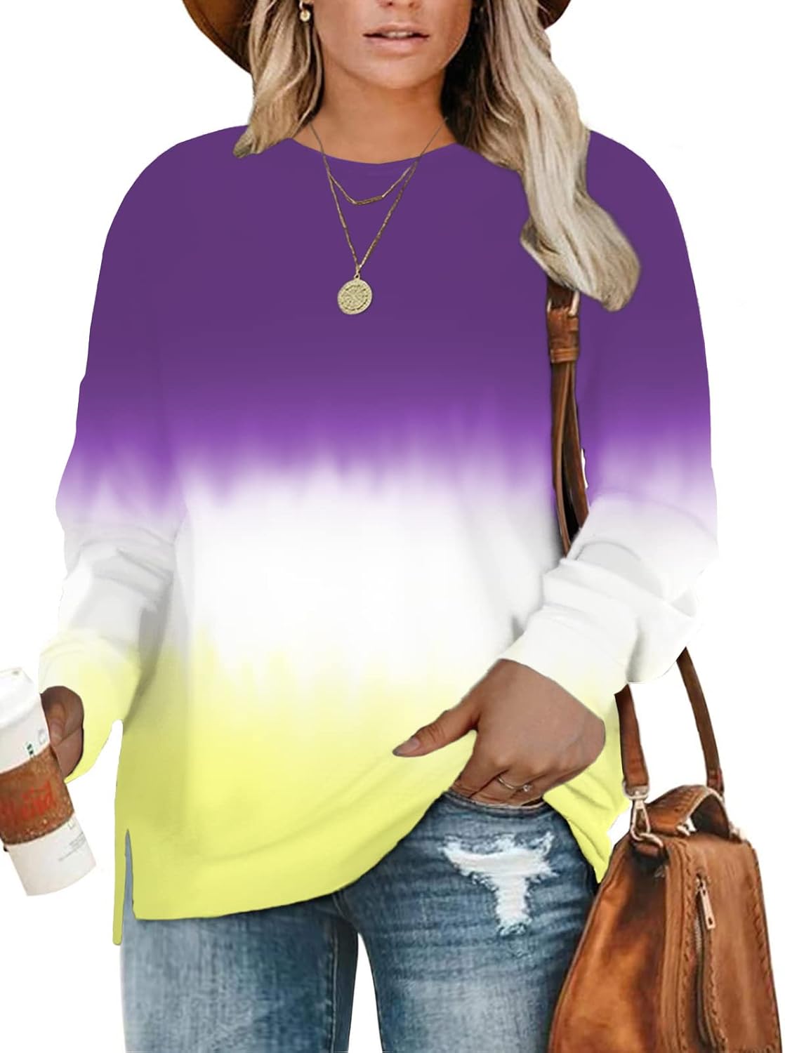 Detalle de DOLNINE Plus-Size Sweatshirt plus-size pullover for women