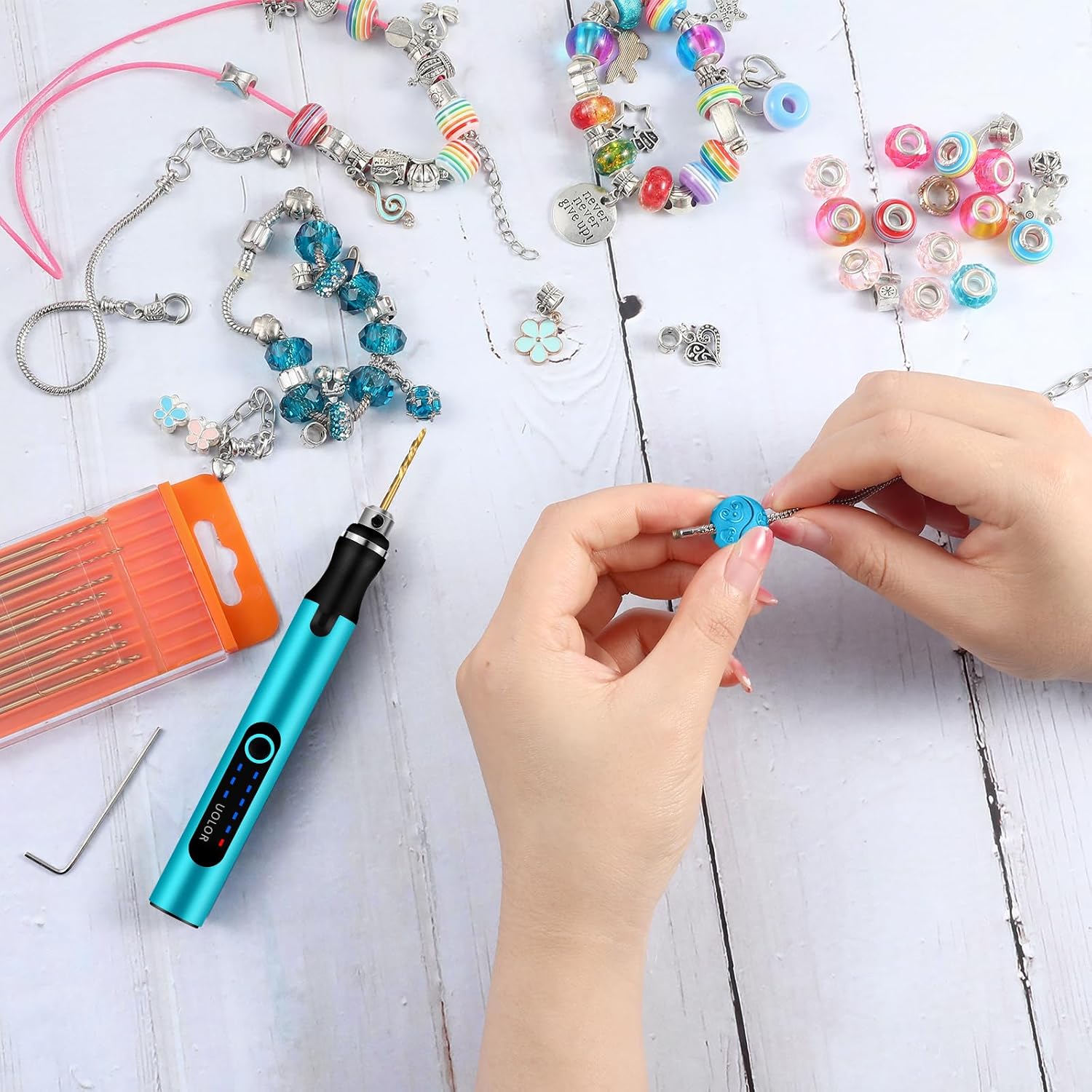 Thumbnail 2 de Uolor 3-Speed Cordless Mini Drill Pen 30 min