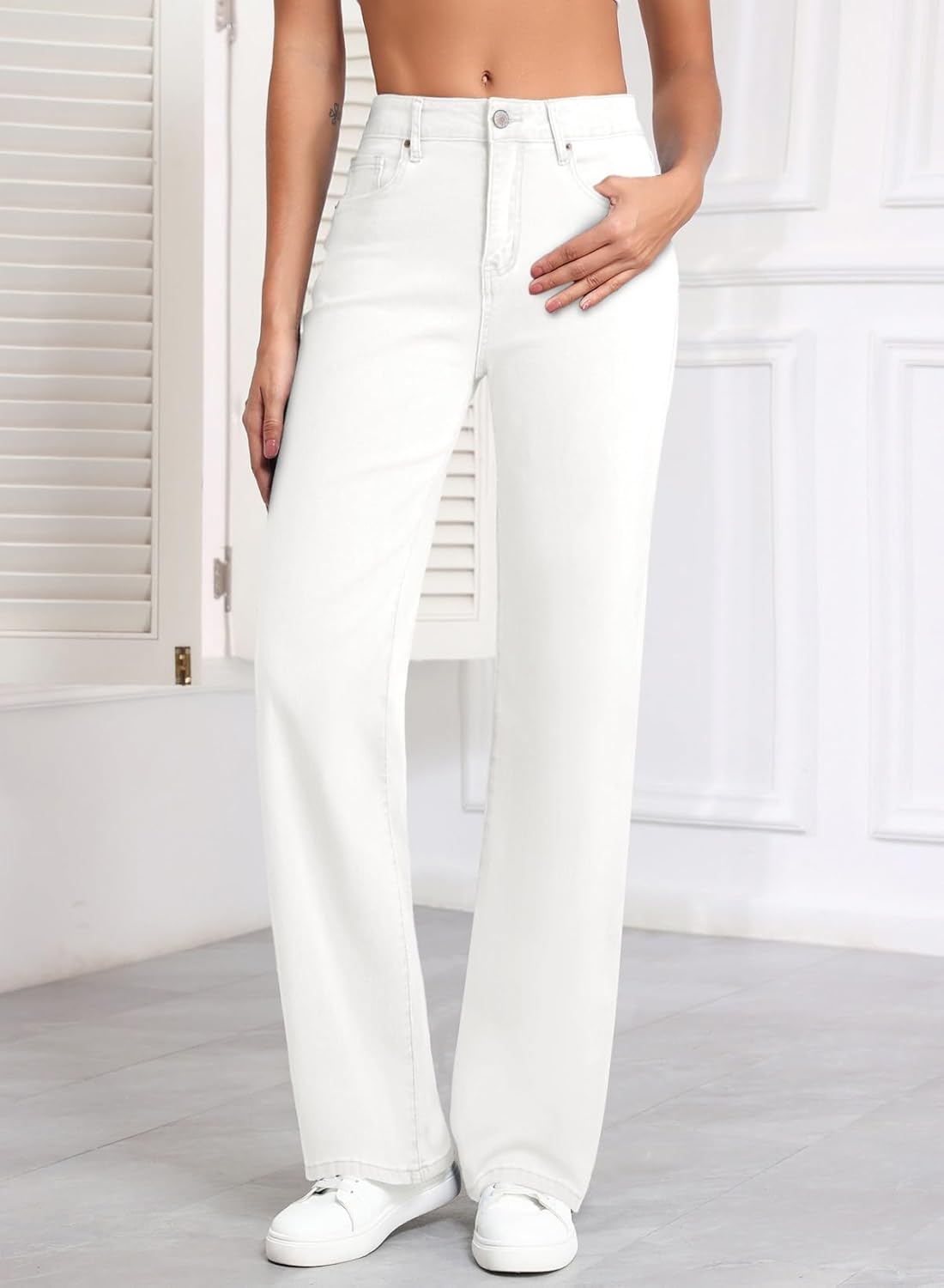 Thumbnail 3 de Sidefeel Wide Leg Jeans High Rise Denim