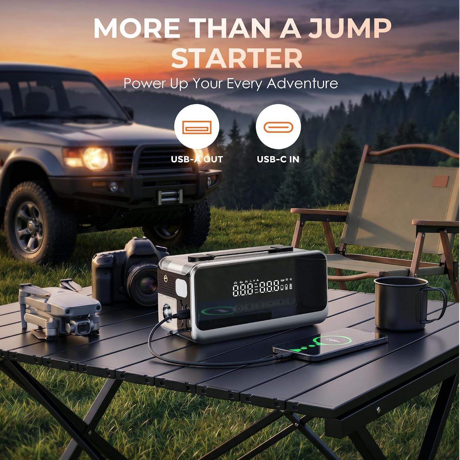 Thumbnail 6 de Portable Jump Starter with Air Compressor 4000A