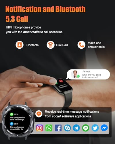 Thumbnail 6 de TIMU Military Smart Watch for Men with 1.39-Inch HD Display and Call Function