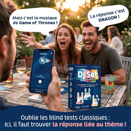 Detalle de DJ SET – Jeu de Société Famille et Amis – Redécouvre le Blind Test